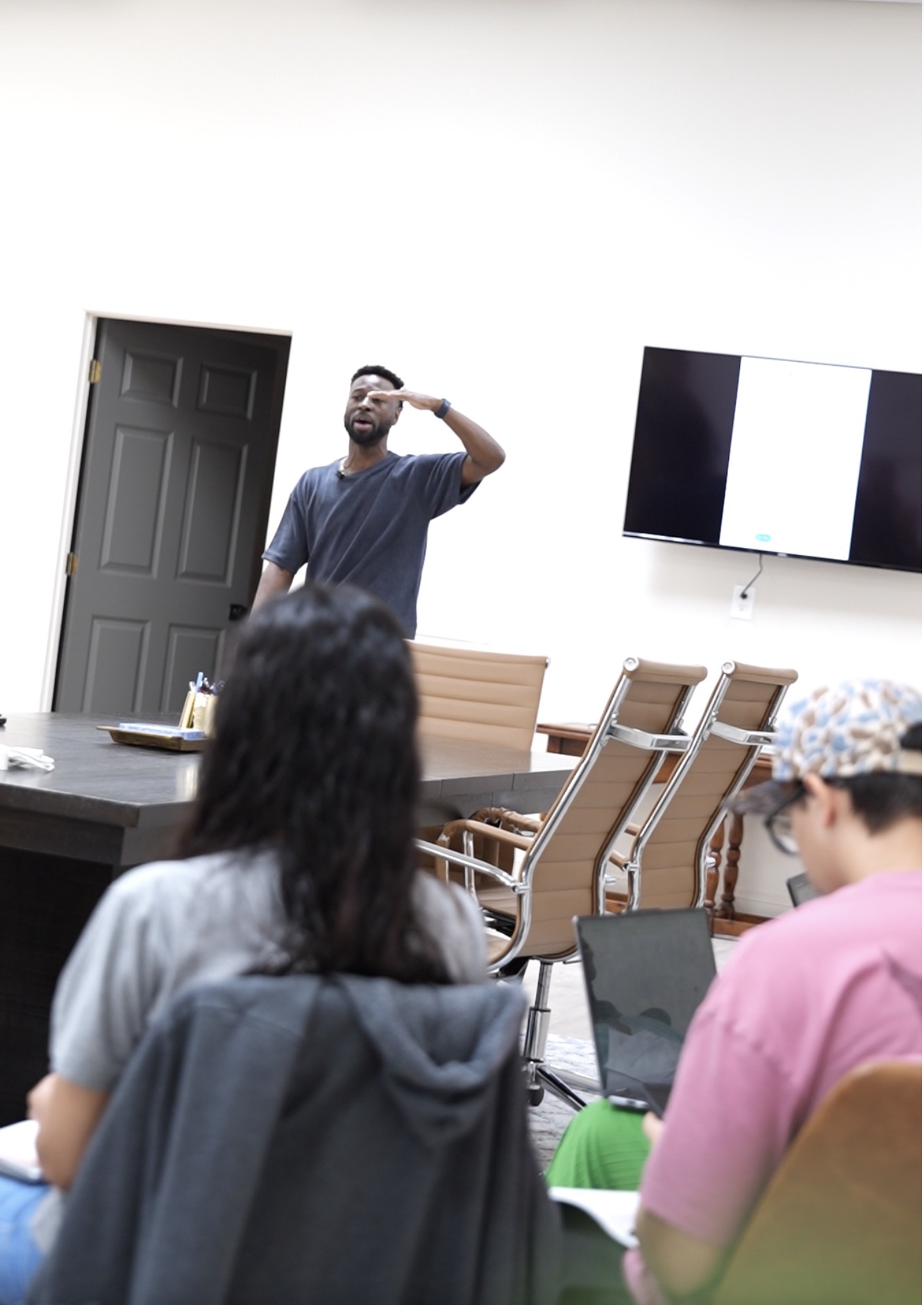 Workshop attendees following along with a hands-on AI demonstration